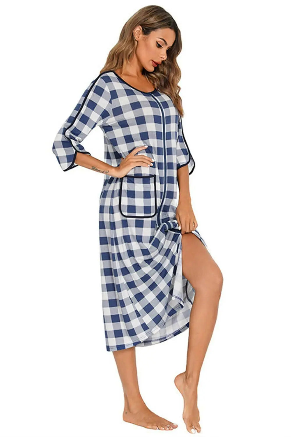 Elegant sheer night dress with pockets - Love Salve